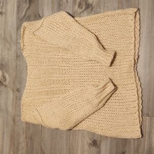 Free People Be There Oversized Chunky Knit Soft Cream Sweater Size Large